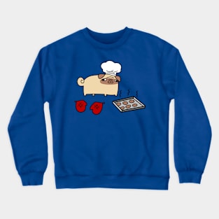 Pug Baking Cookies Crewneck Sweatshirt